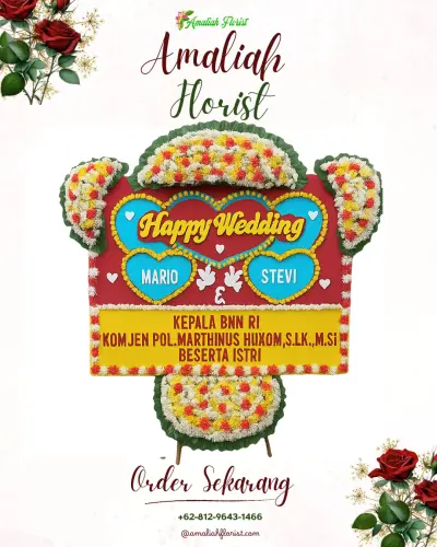 Karangan Papan Bunga Pernikahan di Bedayu